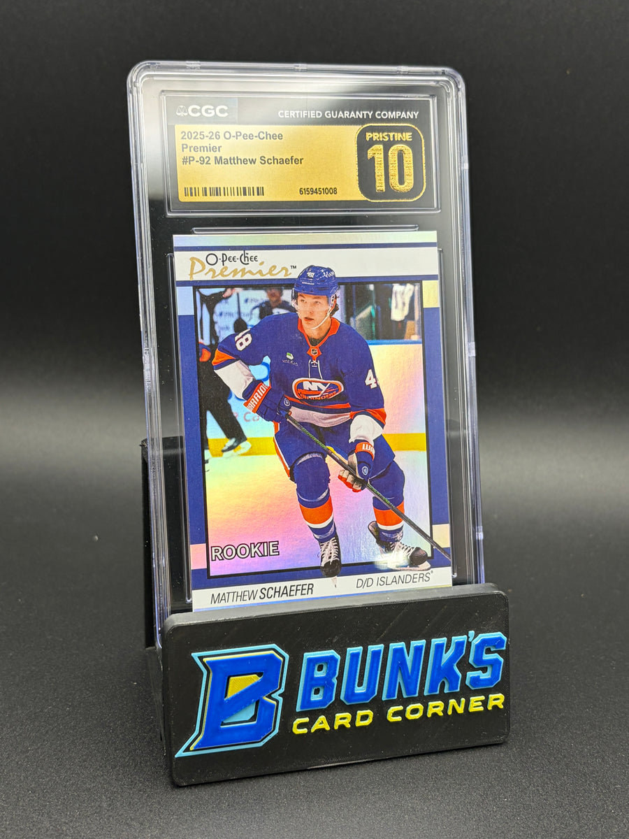 2025-26 Matthew Schaefer Premier O-Pee-Chee CGC Pristine 10 RC