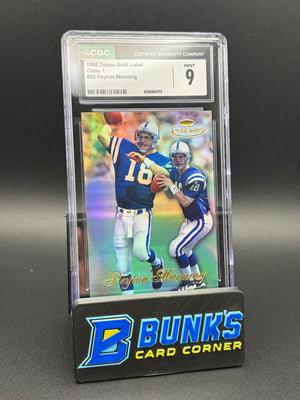 1998 Peyton Manning Class 1 Topps Gold Label CGC 9