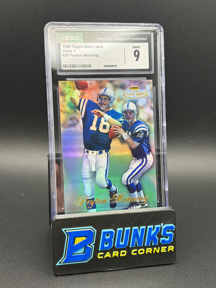 1998 Peyton Manning Class 1 Topps Gold Label CGC 9