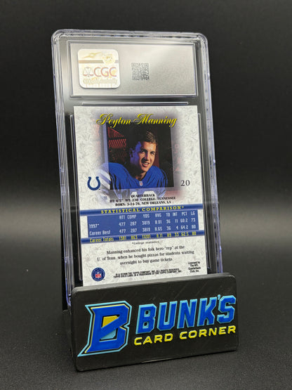 1998 Peyton Manning Class 1 Topps Gold Label CGC 9
