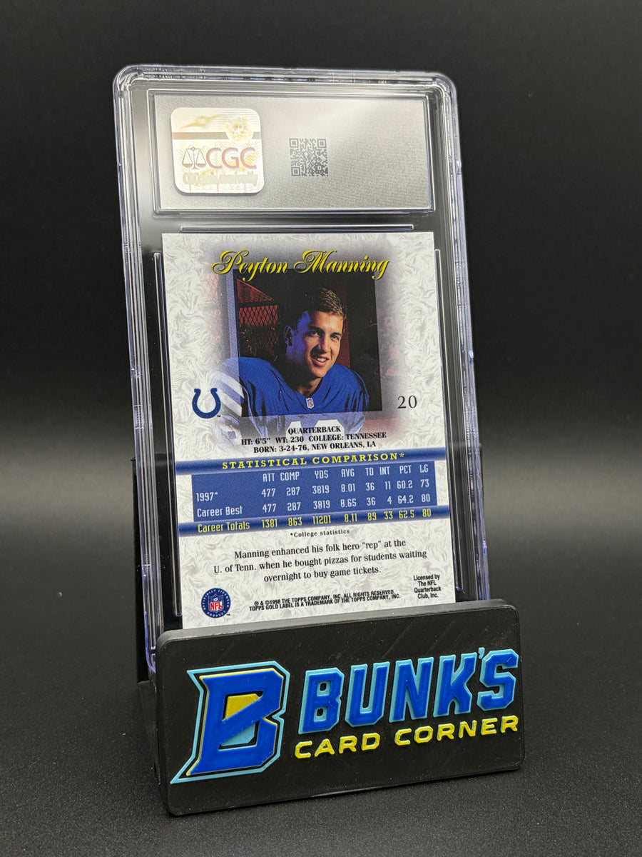 1998 Peyton Manning Class 1 Topps Gold Label CGC 9