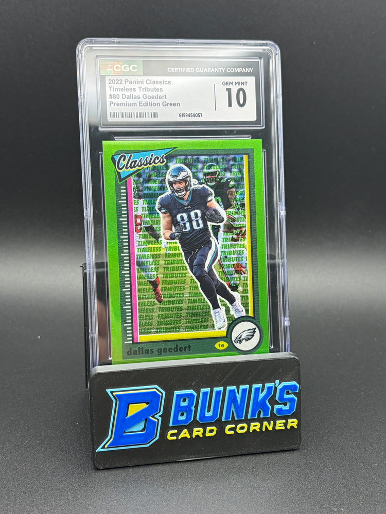 2022 Dallas Goedert Premium Edition Green Timeless Tributes CGC 10 3/20