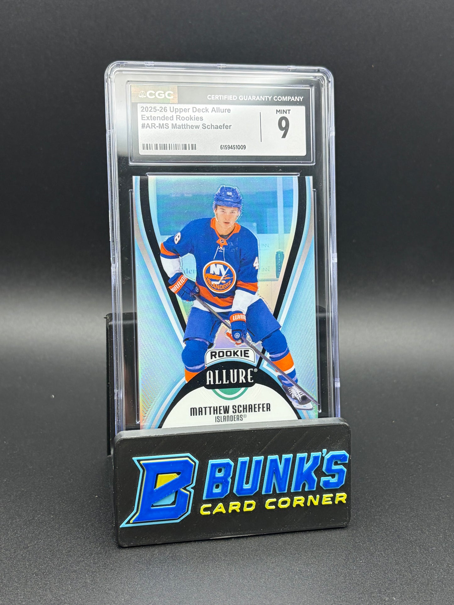 2025-26 Matthew Schafer Extended Rookies Upper Deck Allure CGC 9
