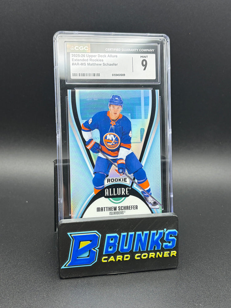 2025-26 Matthew Schafer Extended Rookies Upper Deck Allure CGC 9
