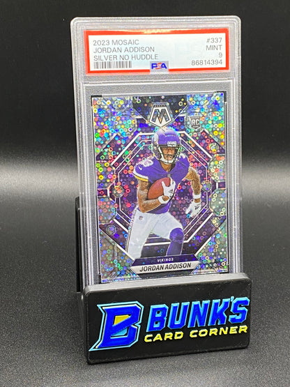 2023 Jordan Addison Silver No Huddle PSA 9