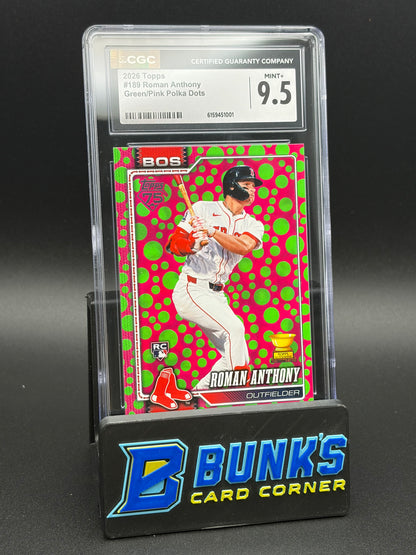2026 Roman Anthony Green/Pink Polka Dots CGC 9.5 RC