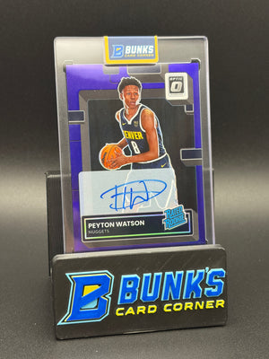 2022-23 Peyton Watson Donruss Optic Panini Purple Auto RC