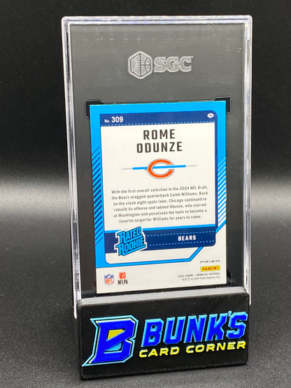 2024 Rome Odunze Optic Preview Pink Prizm SGC 10