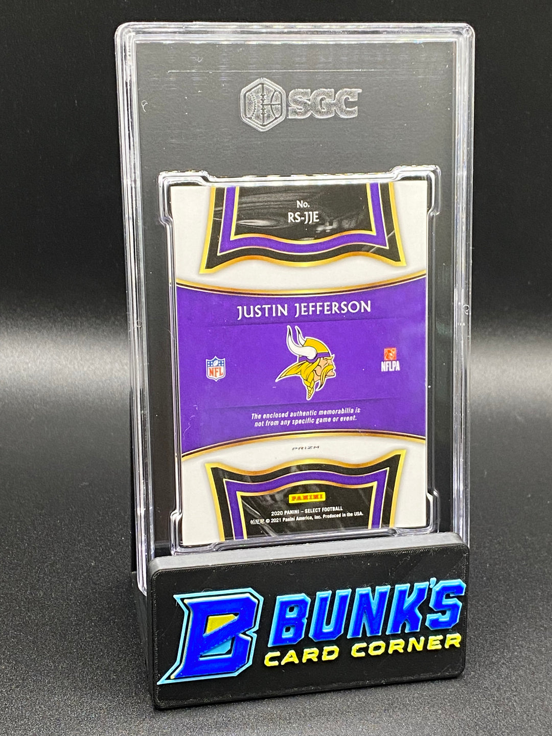 2020 Justin Jefferson Rookie Swatch Red Prizm SGC 10