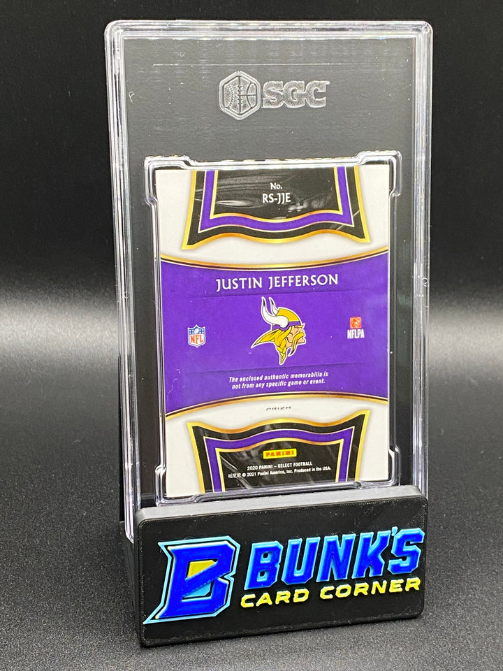 2020 Justin Jefferson Rookie Swatch Red Prizm SGC 10