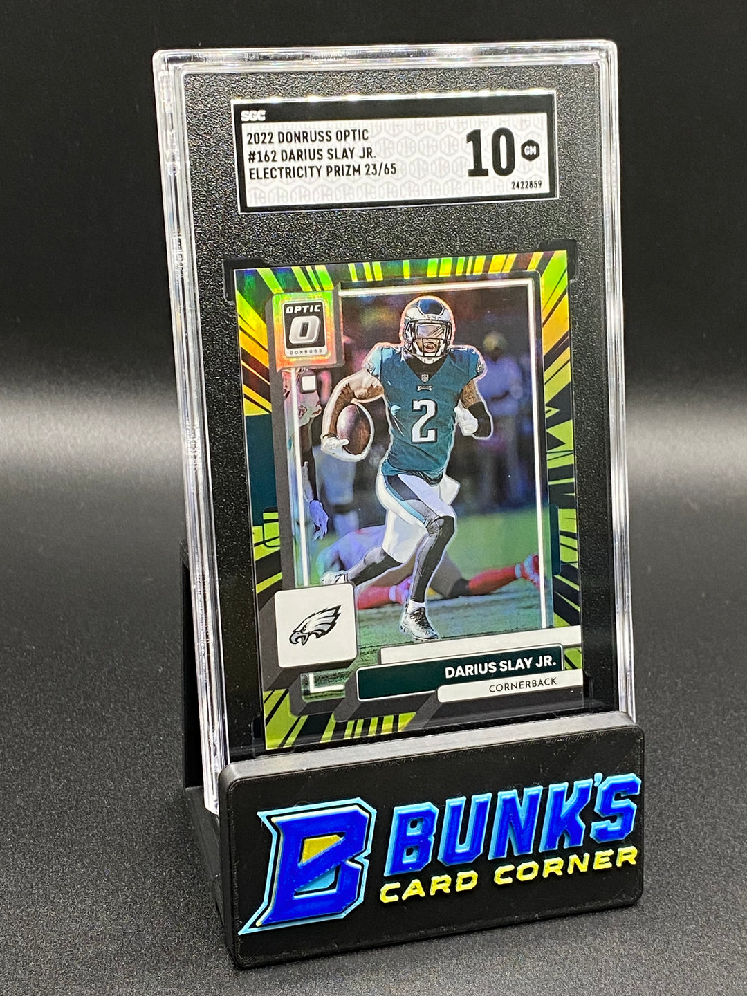 2022 Darius Slay Jr. Electricity Prizm 23/65 SGC 10