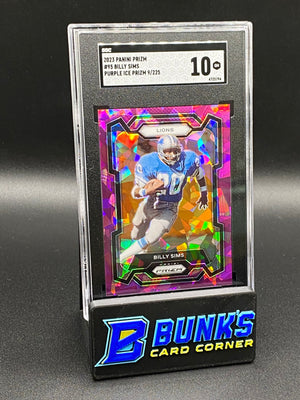 2023 Billy Sims Purple Ice Prizm 9/225 SGC 10