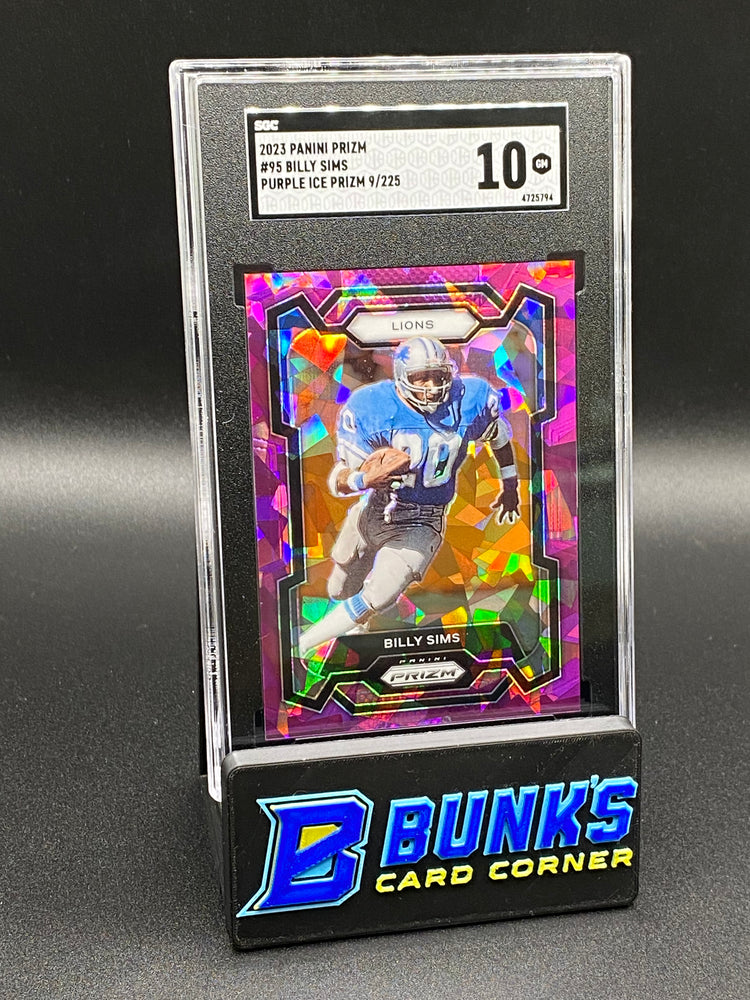 2023 Billy Sims Purple Ice Prizm 9/225 SGC 10