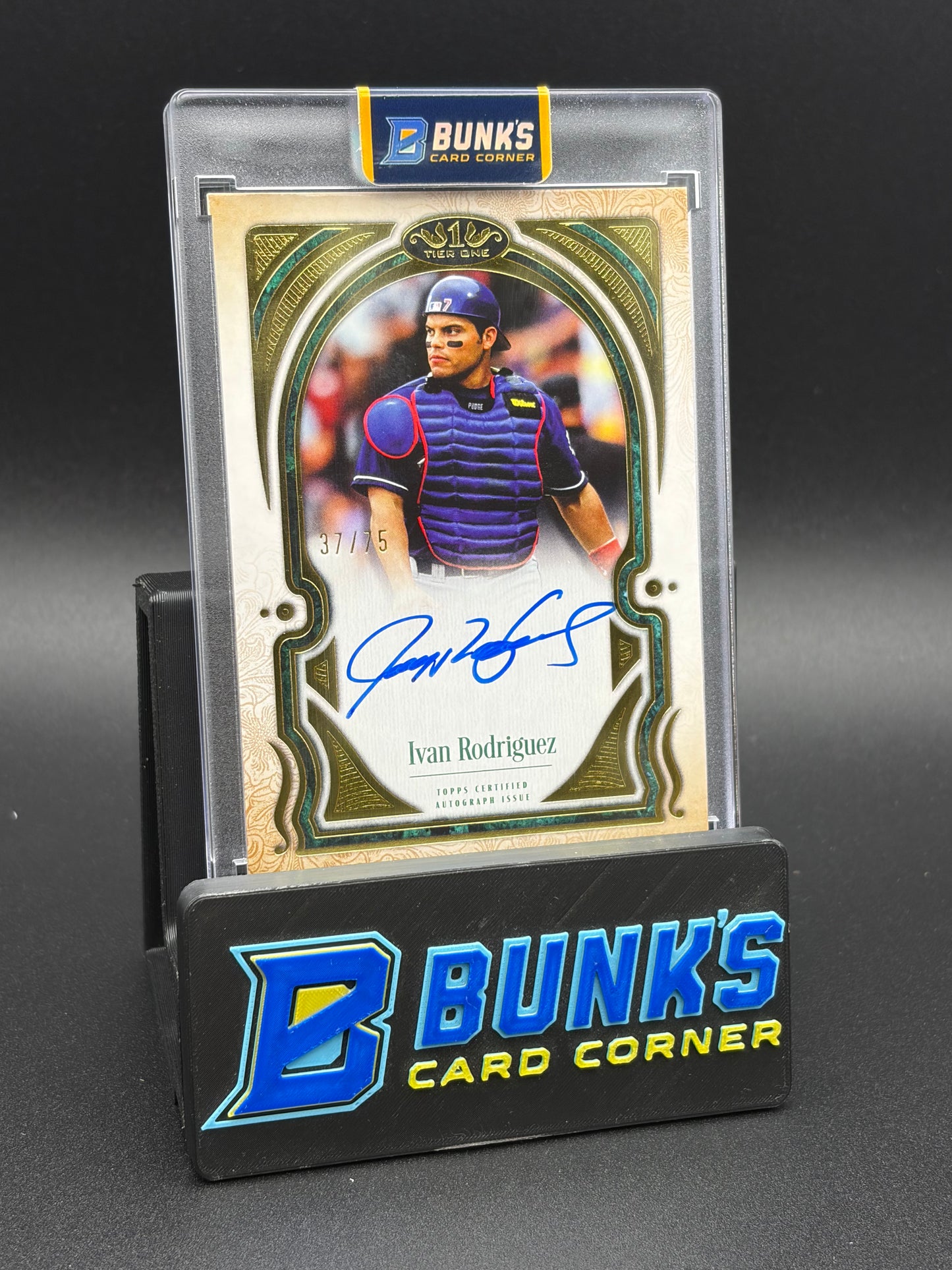 2025 Ivan Rodriguez Topps Tier One Auto 37/75