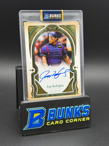 2025 Ivan Rodriguez Topps Tier One Auto 37/75