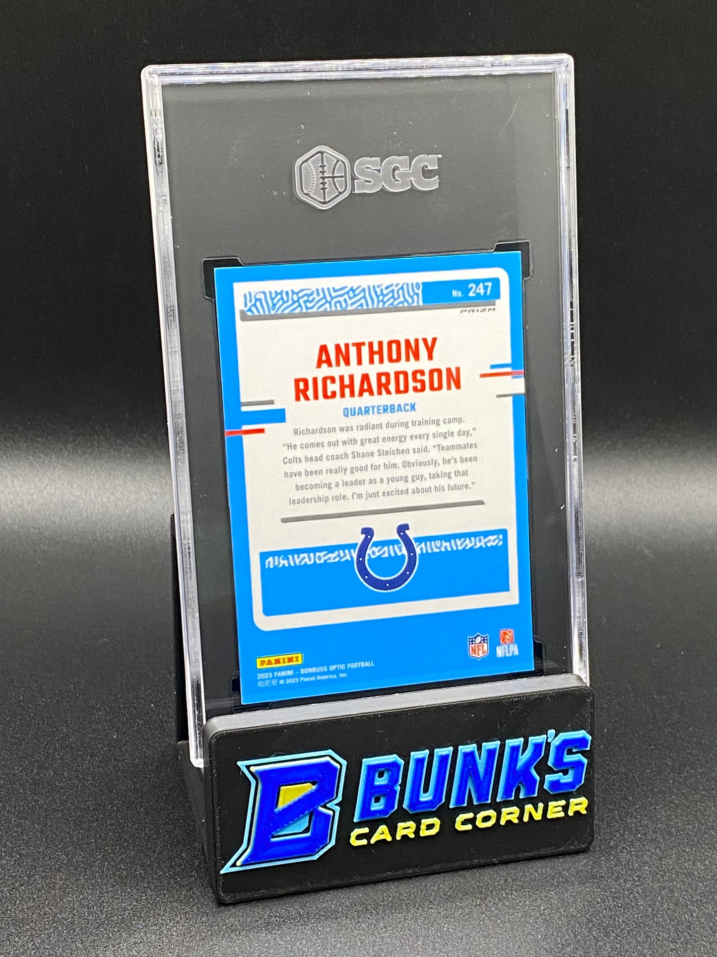 2023 Anthony Richardson Blue Hyper Prizm SGC 10