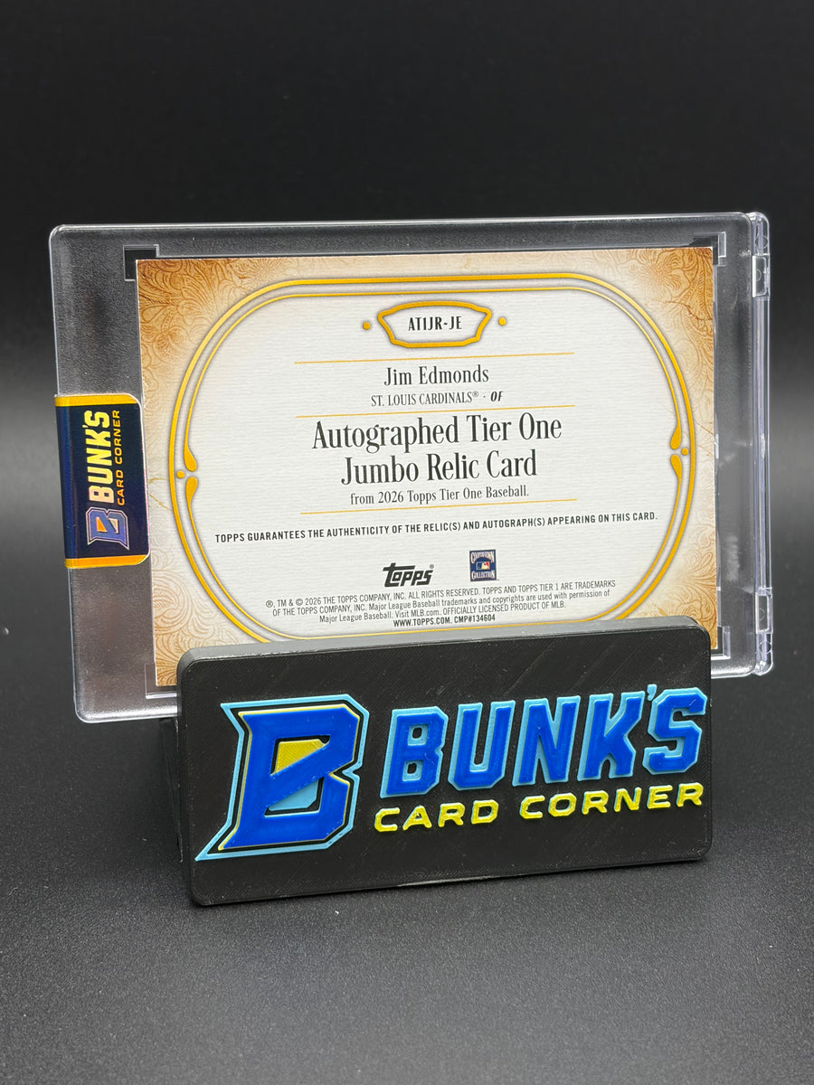 2026 Jim Edmonds Topps Tier One Jumbo Auto 55/56