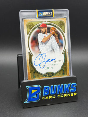2026 Cliff Lee Topps Tier One Auto Gold Foil 168/199