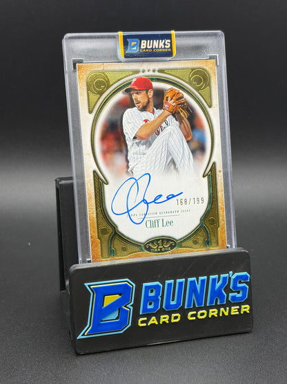 2026 Cliff Lee Topps Tier One Auto Gold Foil 168/199