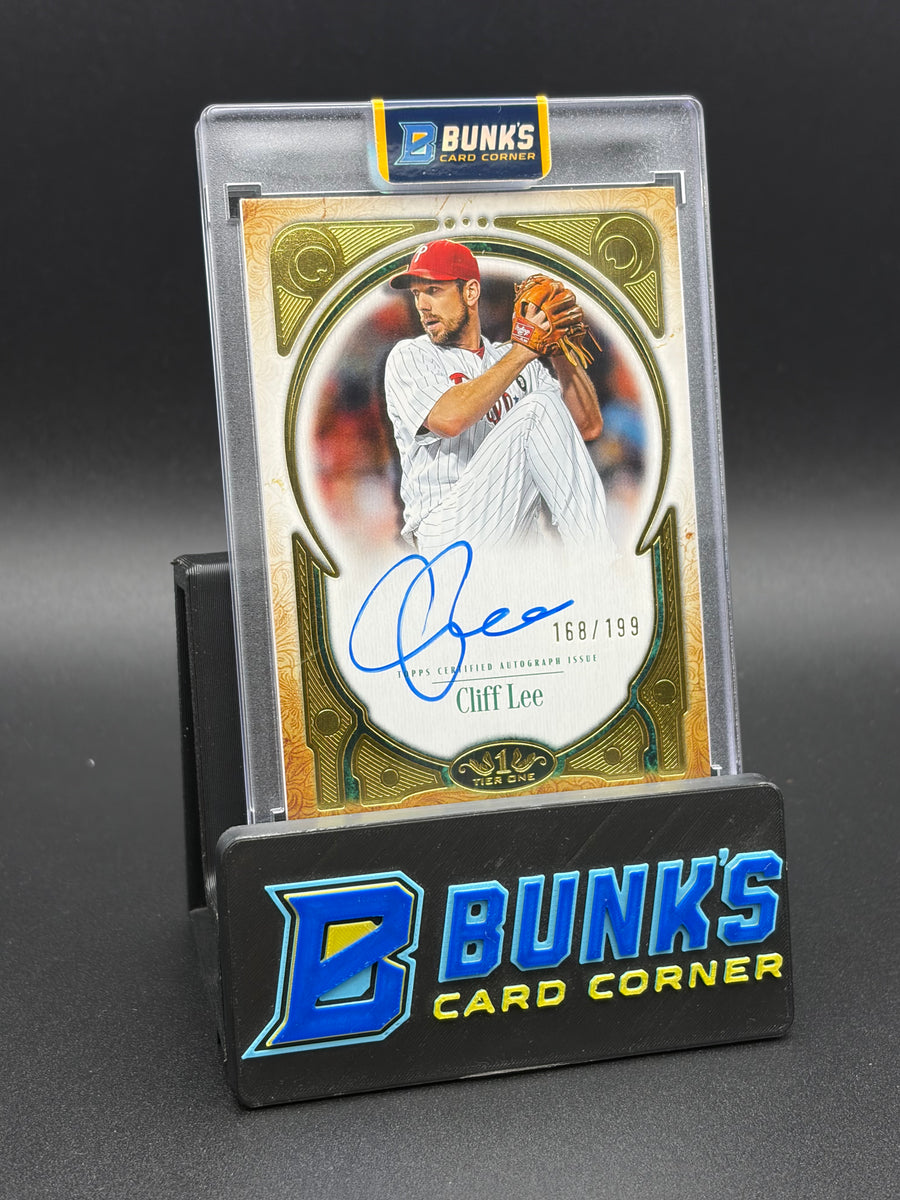 2026 Cliff Lee Topps Tier One Auto Gold Foil 168/199