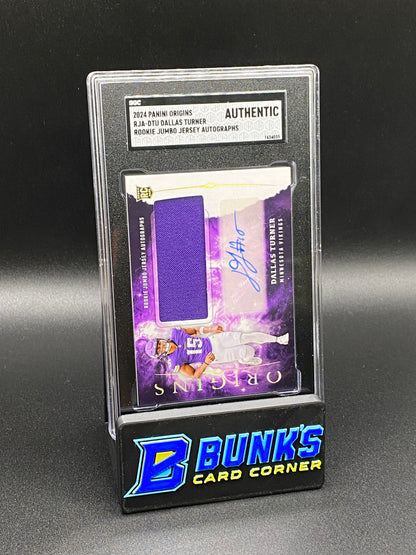 2024 Dallas Turner Rookie Jumbo Jersey Auto. SGC Authentic
