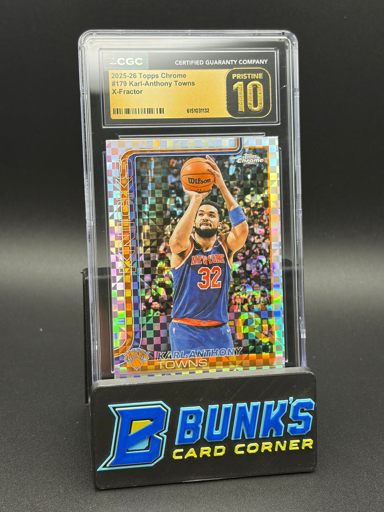 2025-26 Karl Anthony Towns X-Fractor Topps Chrome CGC Pristine 10