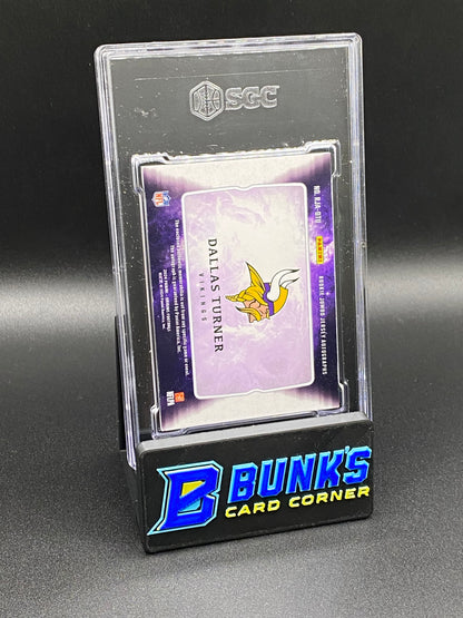 2024 Dallas Turner Rookie Jumbo Jersey Auto. SGC Authentic
