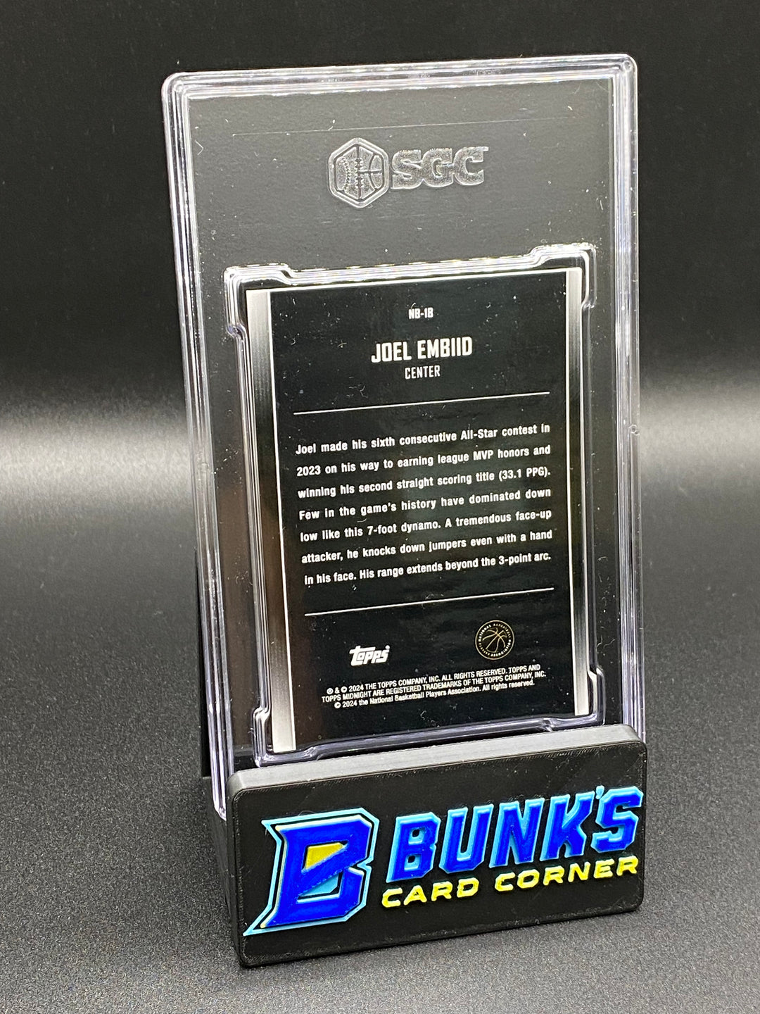 2023-24 Joel Embiid Nightball Moonrise 15/25 SGC 9