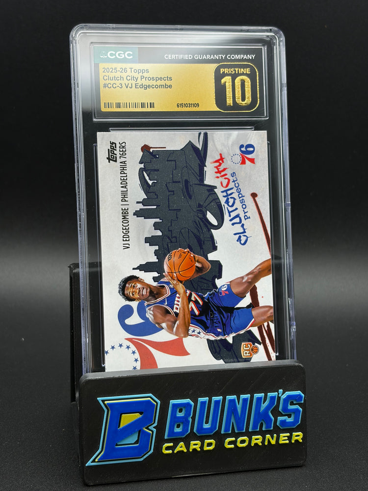 2025-26 VJ Edgecombe Clutch City Prospects Topps CGC Pristine 10