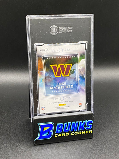 2024 Luke McCaffrey Rookie Auto. SGC 10/9.5