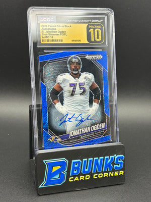 2025 Jonathan Ogden Blue Shimmer FOTL Auto CGC Pristine 10 Auto 10