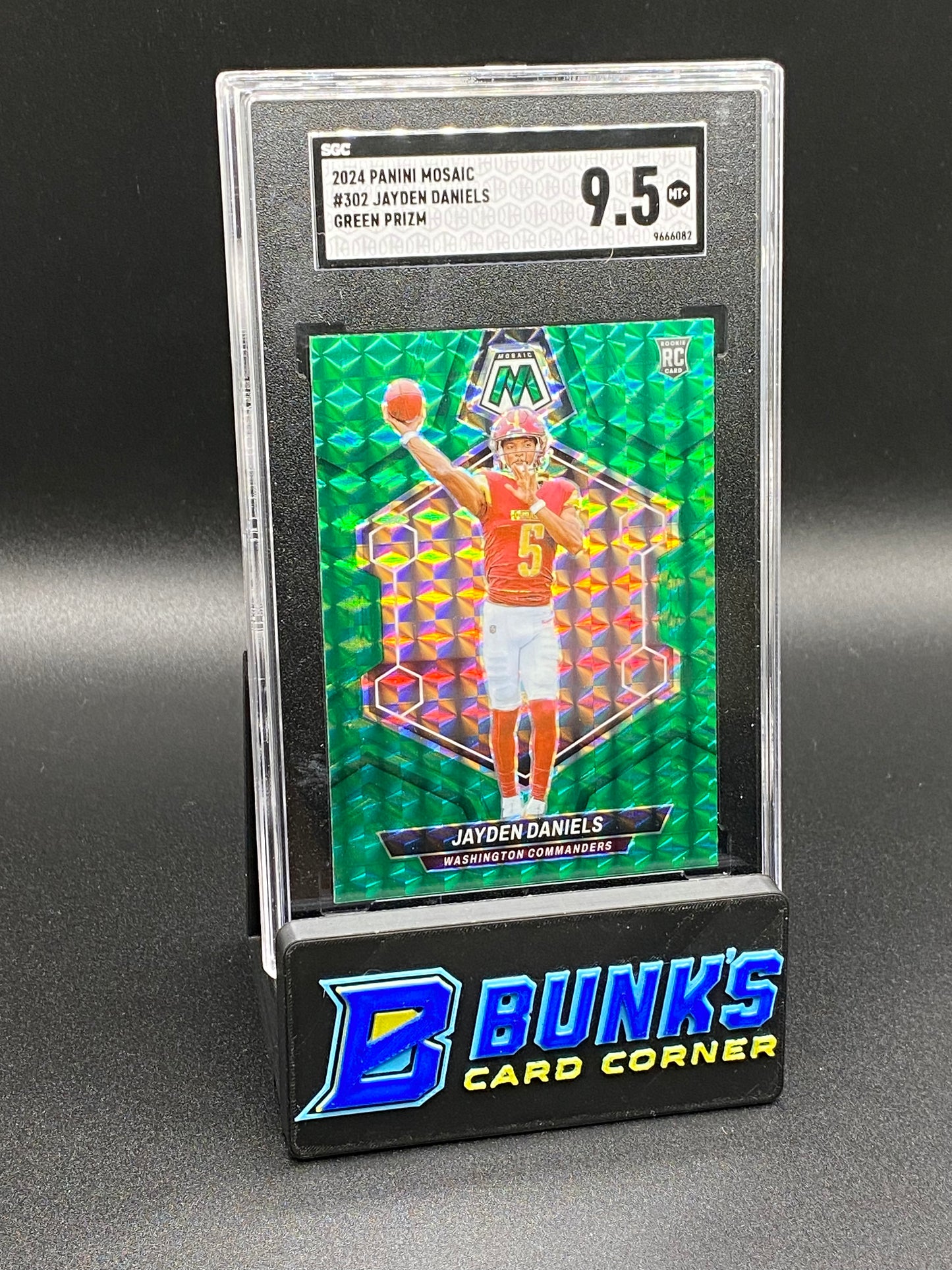 2024 Jayden Daniels Green Prizm SGC 9.5