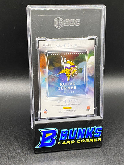 2024 Dallas Turner Rookie Auto. SGC 10/10