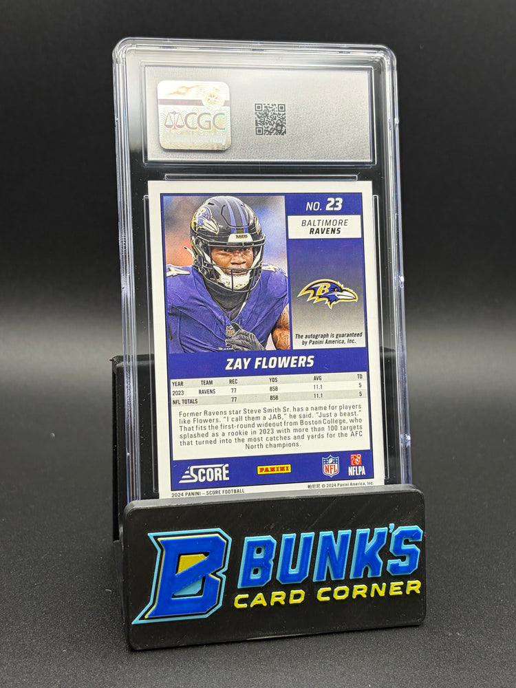 2024 Zay Flowers Signatures Score CGC 10 Auto 10 10/10