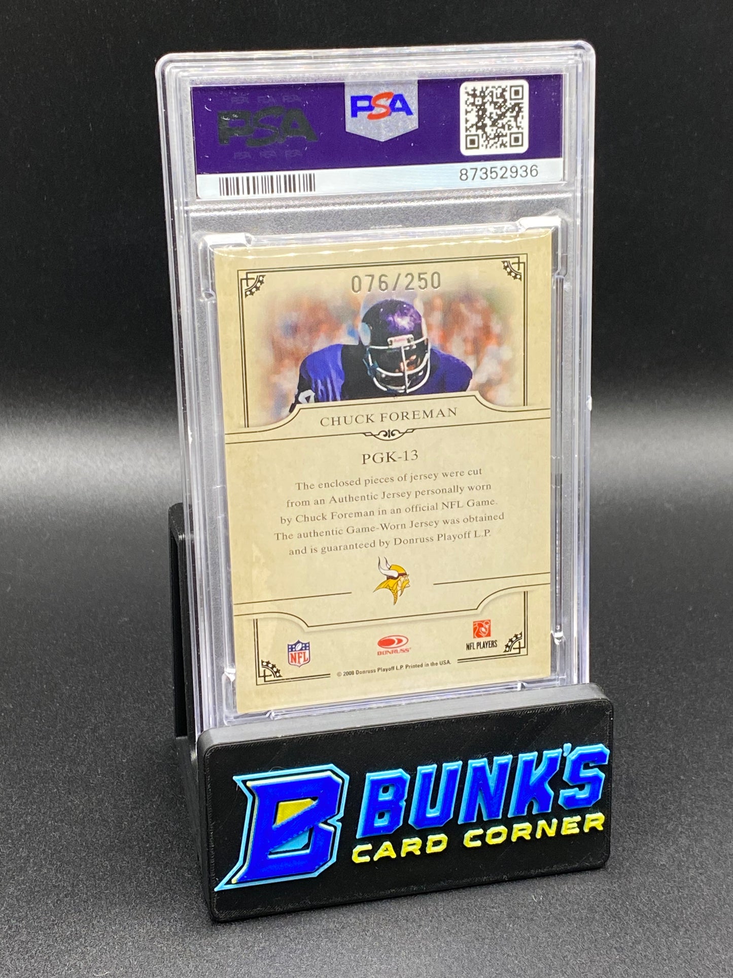 2008 Chuck Foreman Pro Gridiron Kings PSA 9