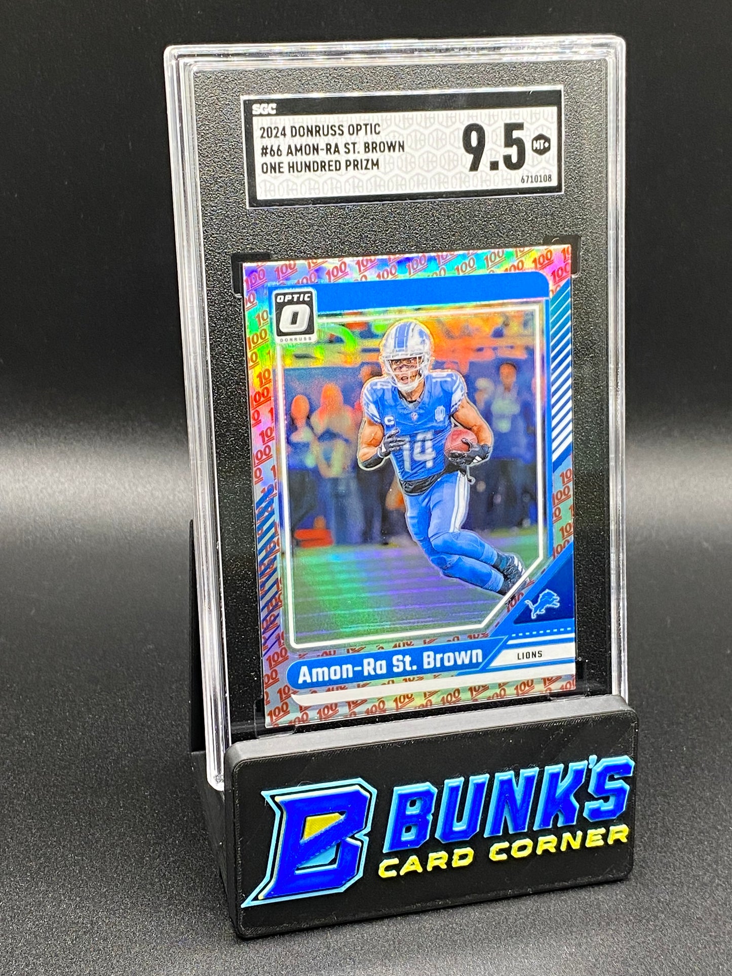 2024 Amon-Ra St. Brown One Hundred Prizm SGC 9.5