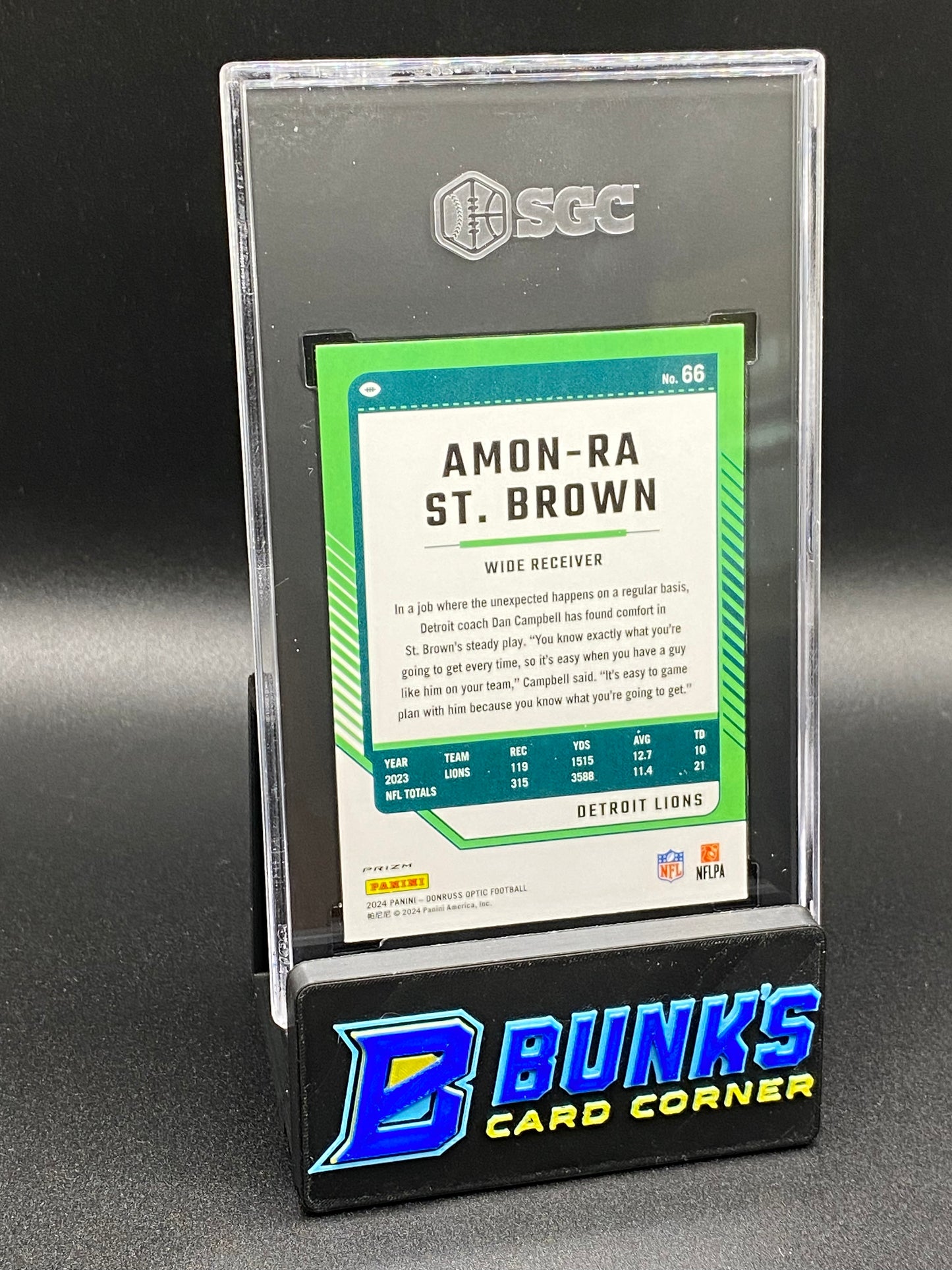 2024 Amon-Ra St. Brown One Hundred Prizm SGC 9.5