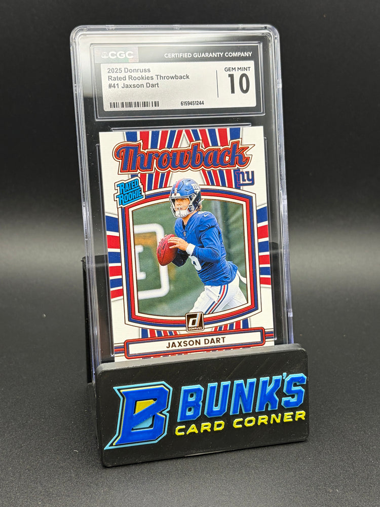 2025 Jaxson Dart Rated Rookies Throwback Donruss CGC 10