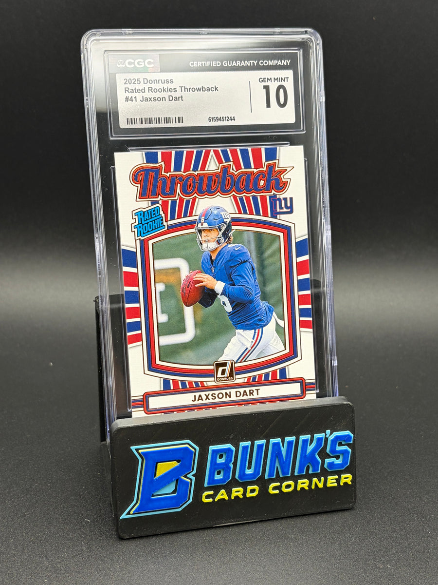 2025 Jaxson Dart Rated Rookies Throwback Donruss CGC 10