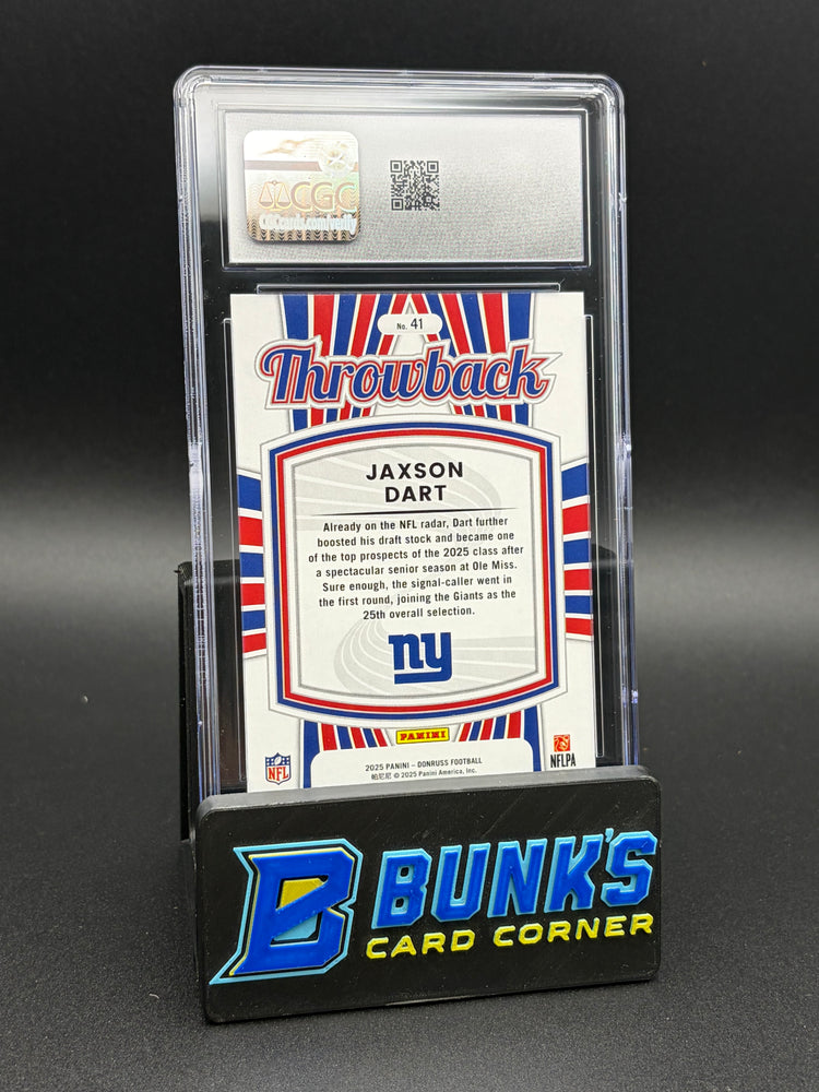 2025 Jaxson Dart Rated Rookies Throwback Donruss CGC 10
