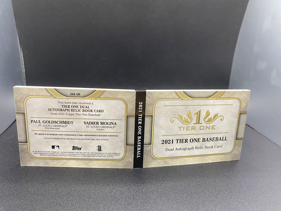 2021 Paul Goldschmidt & Yadier Molina Booklet Auto. Memorabilia SP