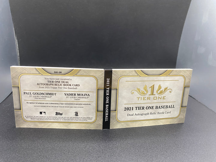 2021 Paul Goldschmidt & Yadier Molina Booklet Auto. Memorabilia SP