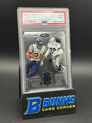 2007 LaDainian Tomlinson & Emmitt Smith Running Back Royalty Topps Chrome PSA 9