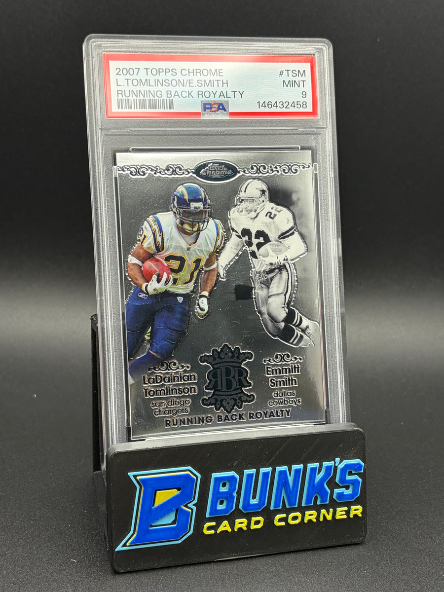 2007 LaDainian Tomlinson & Emmitt Smith Running Back Royalty Topps Chrome PSA 9