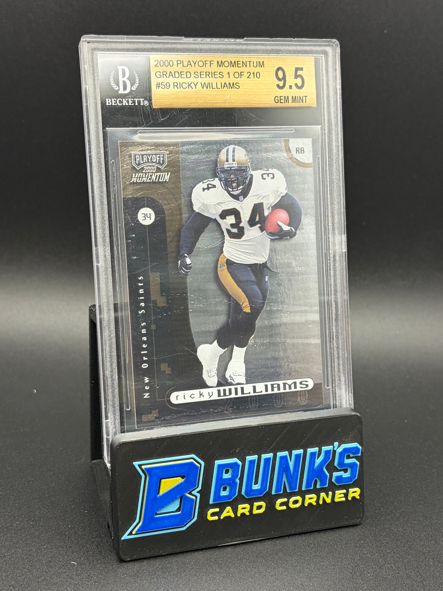 2000 Ricky Williams Graded Series 1/210 Beckett 9.5