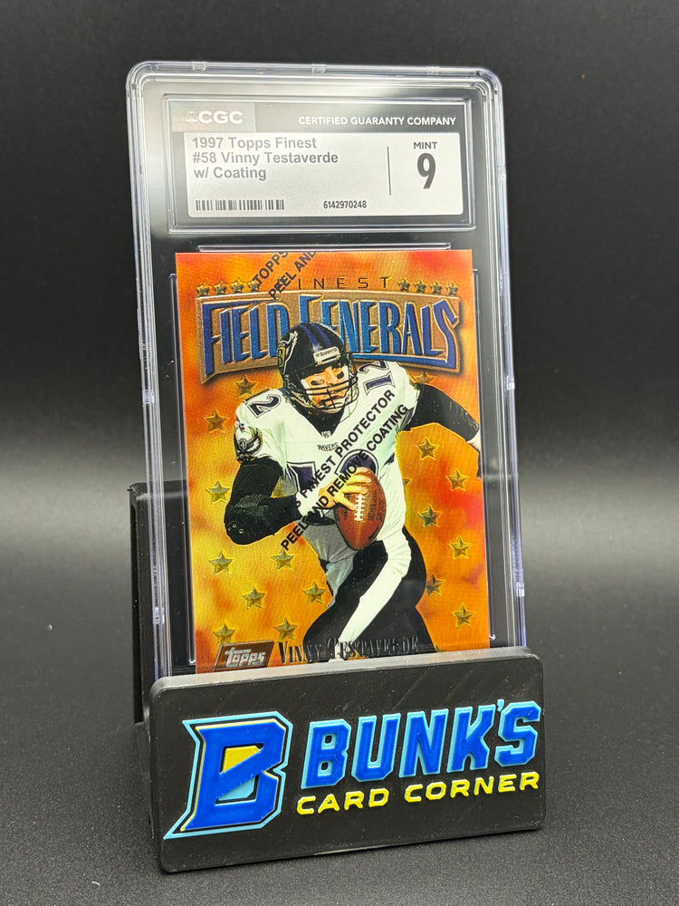 1997 Vinny Testaverde w/Coating Topps Finest CGC 9