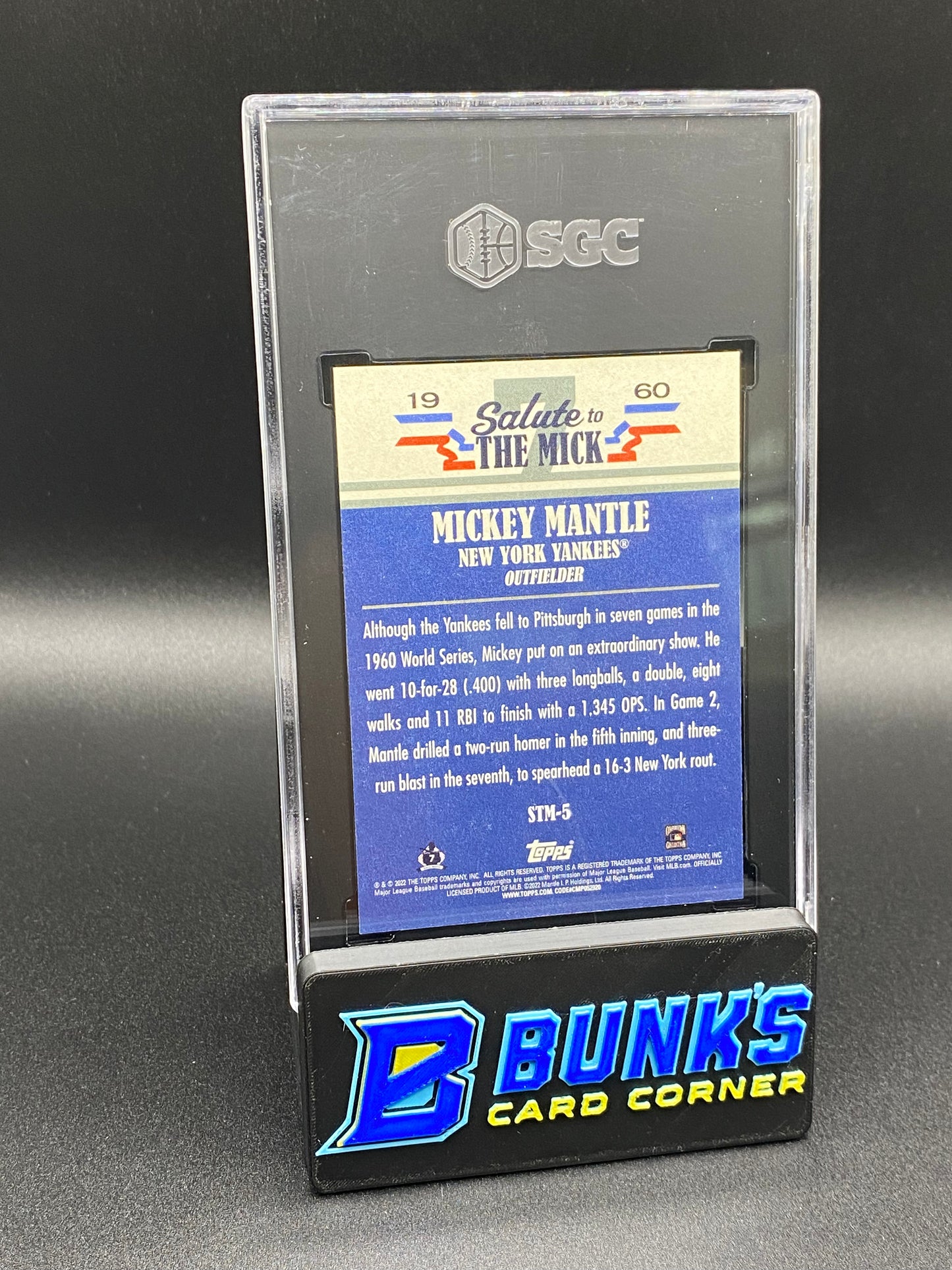 2022 Mickey Mantle Salute To The Mick SGC 9