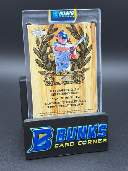 2025 Ivan Rodriguez Leaf Memorabilia All Time Enshrined 28/30