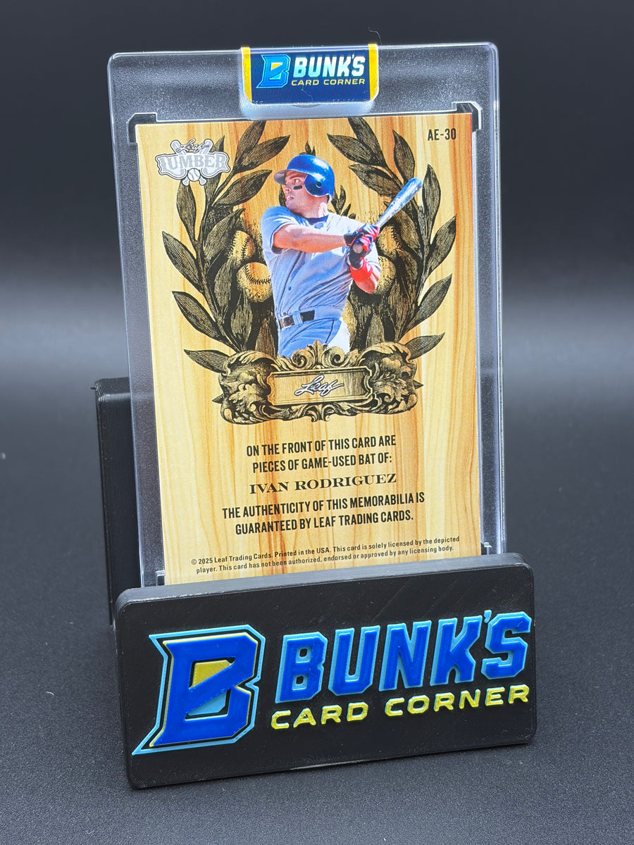 2025 Ivan Rodriguez Leaf Memorabilia All Time Enshrined 28/30