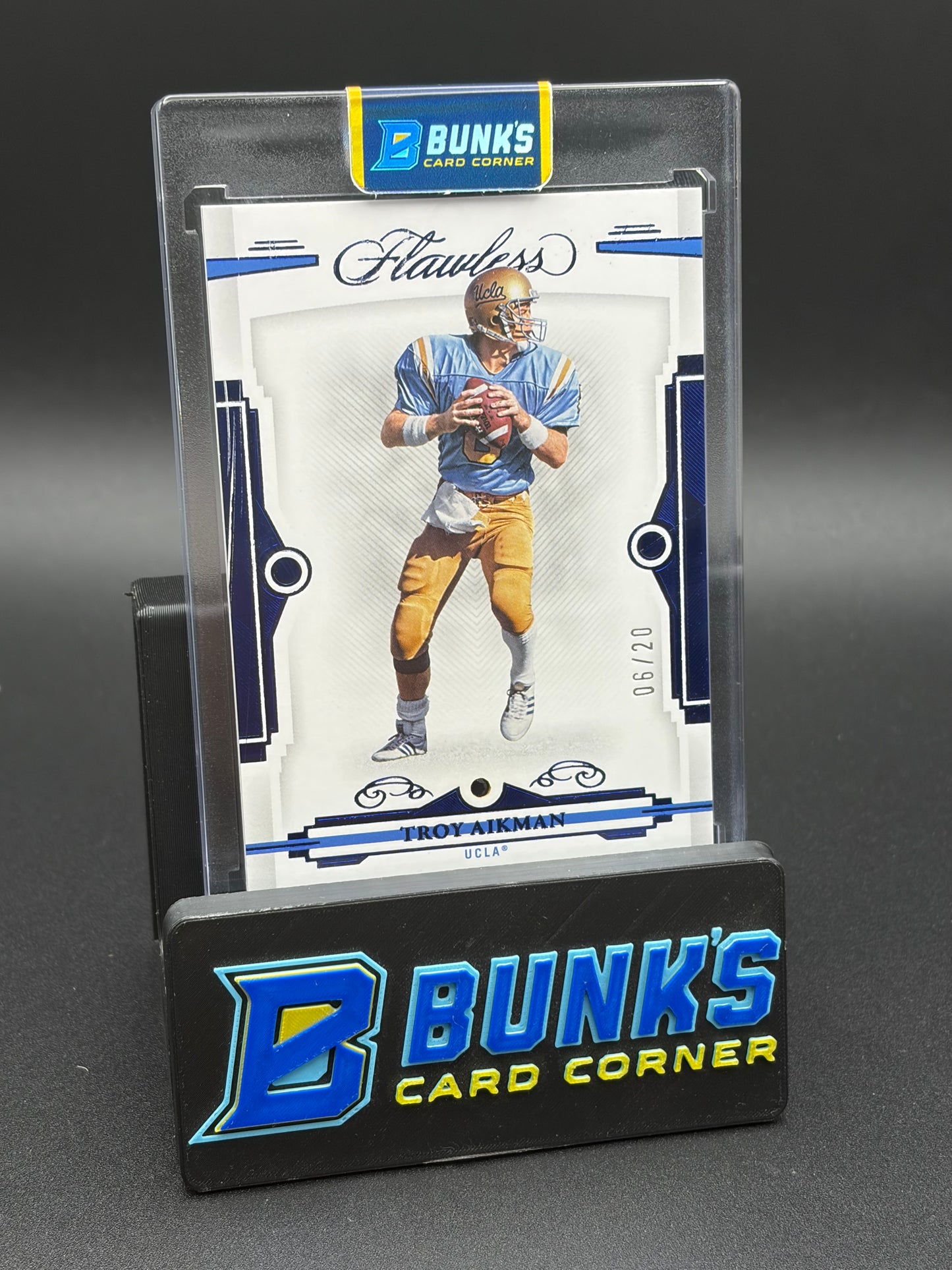 2022 Troy Aikman Flawless Collegiate Sapphire 6/20